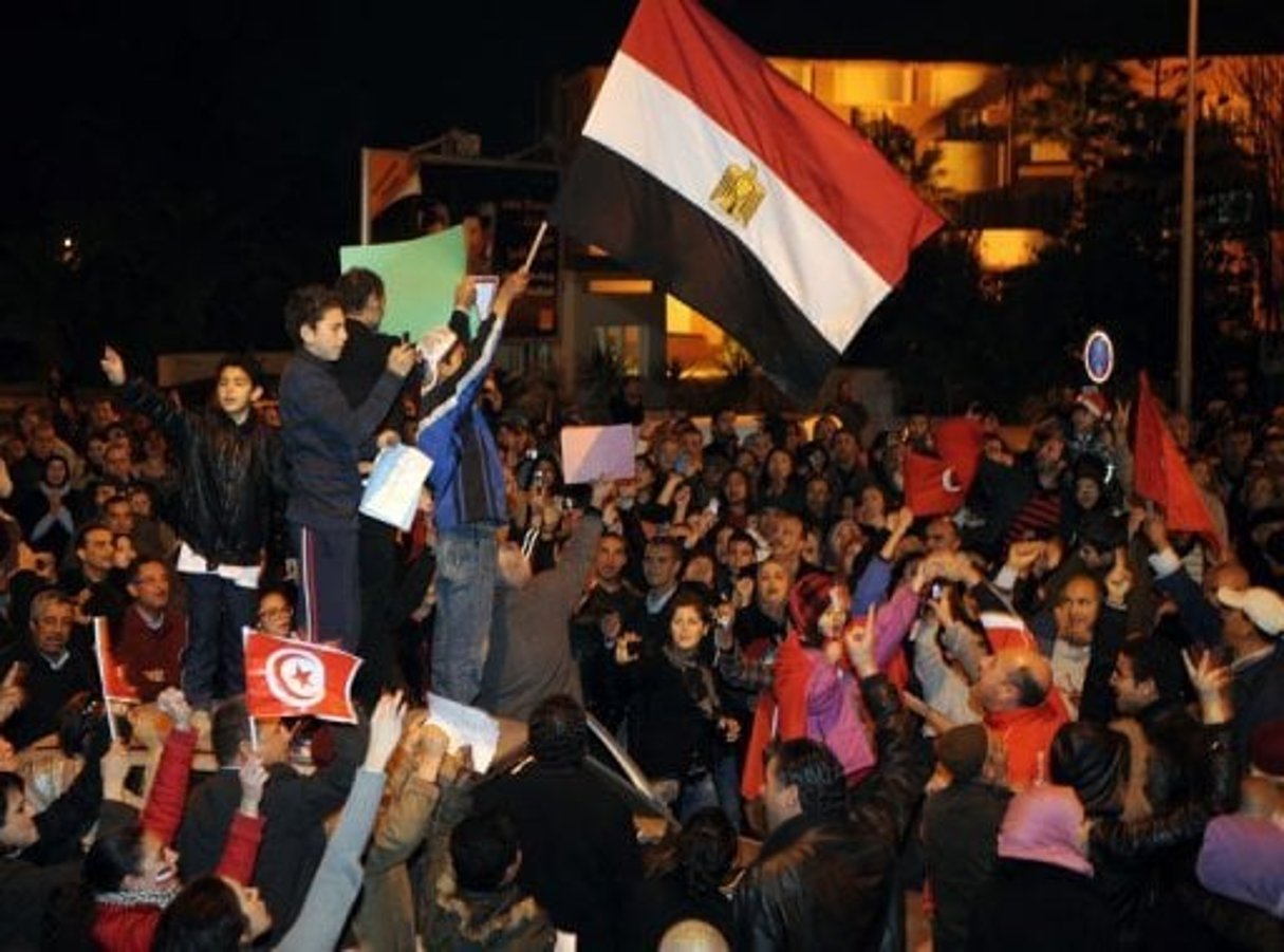 La petite Tunisie fière d’avoir donné l’exemple au colosse égyptien © AFP