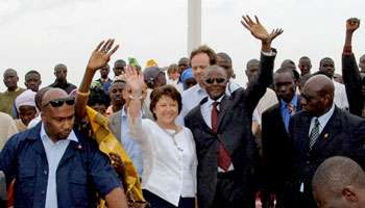 Martine Aubry à Dakar, le 9 février 2011. © Érick Ahounou/APA