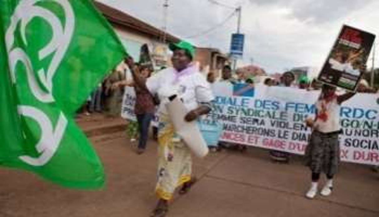 Marche internationale de femmes contre les violences sexuelles à Bukavu, le 17 octobre 2010. © AFP