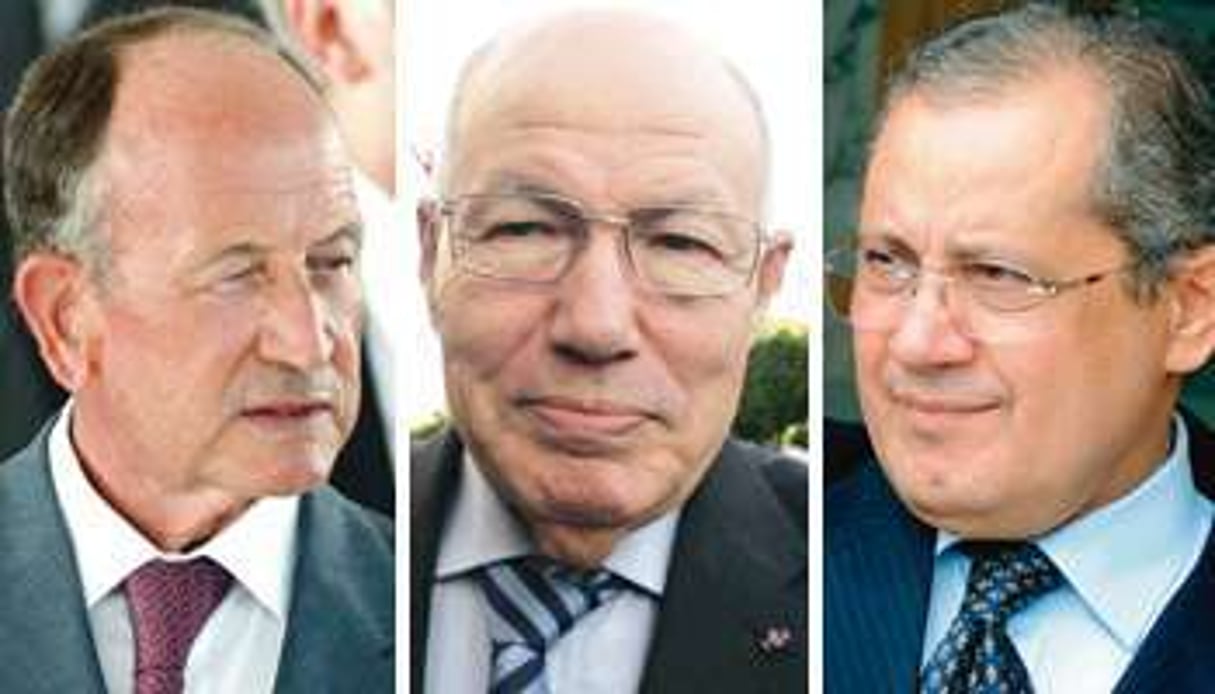 De g. à dr. : Abdallah Kallel, Abdelaziz Ben Dhia et Abdelwahab Abdallah. © Hichem/AFP/Montage JA.com