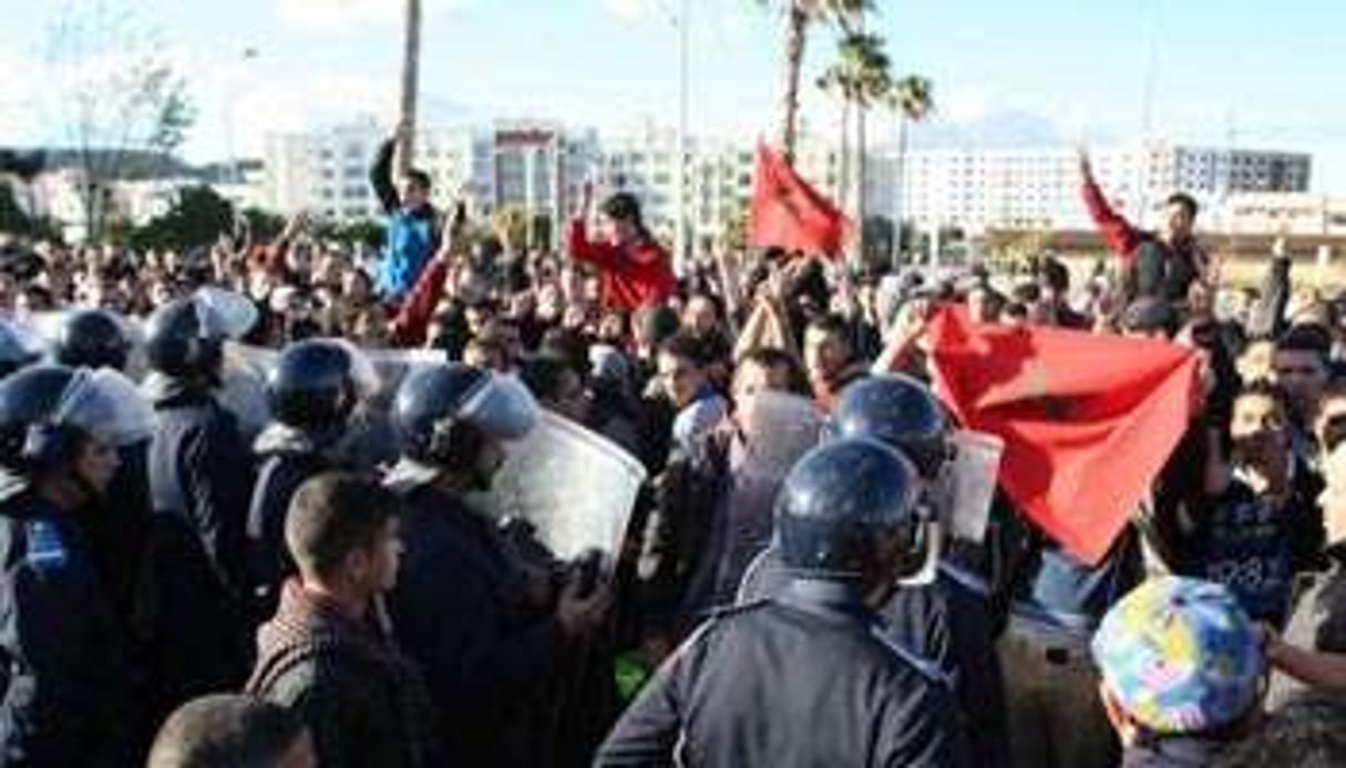 Manifestation à Tetouan, le 20 février 2011. © AFP