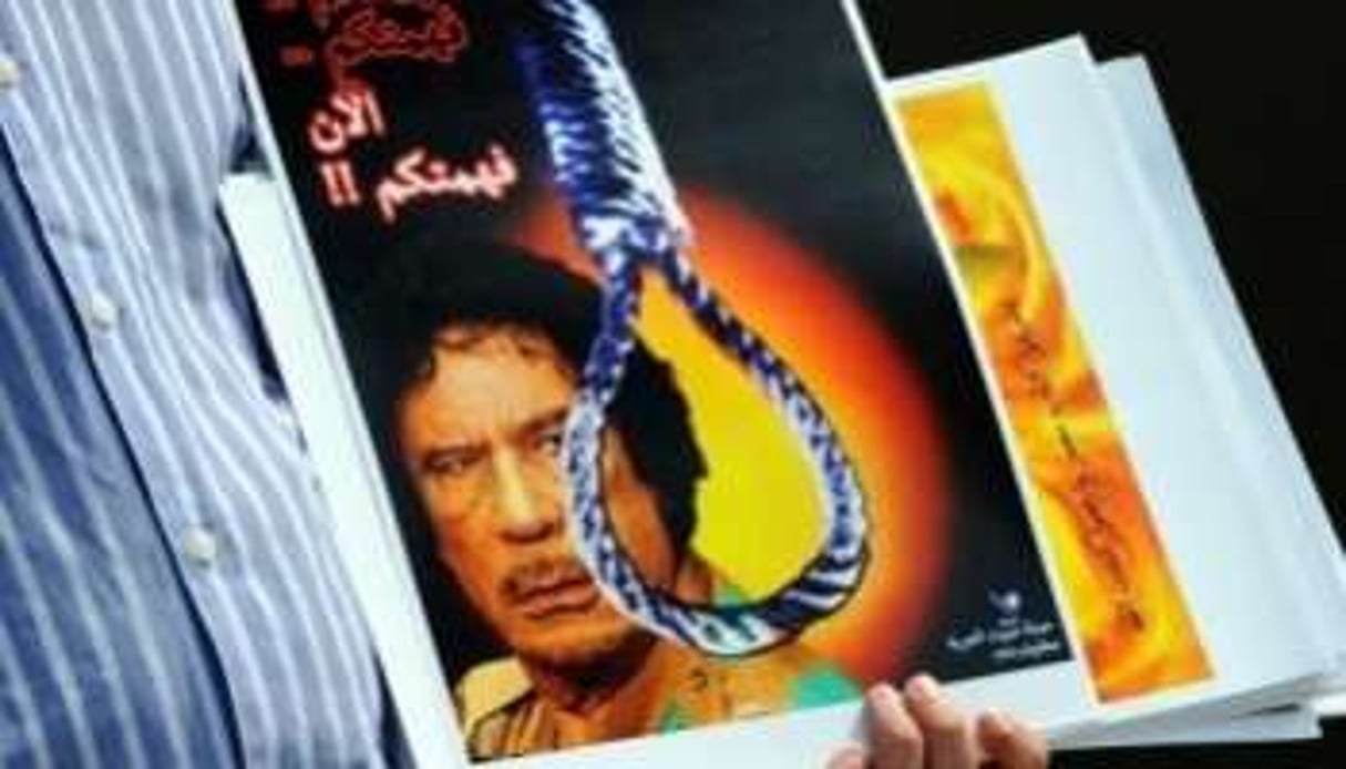 Manifestant libyen anti-Kaddafi, à Kuala-Lumpur le 23 février. © AFP