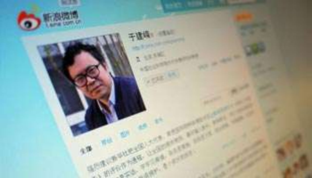 La page d’un défenseur chinois des droits de l’homme sur Sina, l’équivalent chinois de Twitter. © AFP