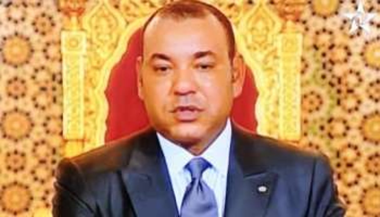 Mohammed VI à la télévision marocaine, le 30 juillet 2010. © AFP