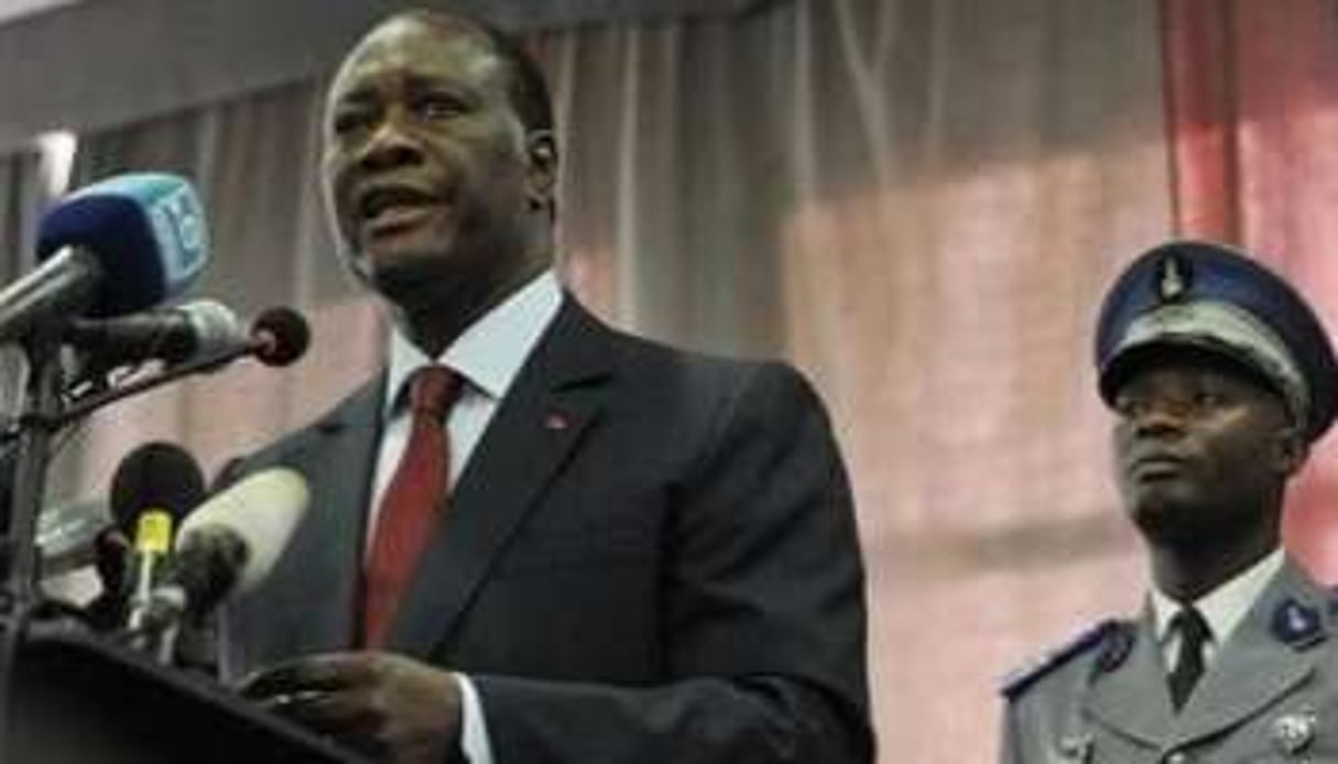 Ouattara demande la création de couloirs humanitaires pour les civils en Côte d’Ivoire. © AFP