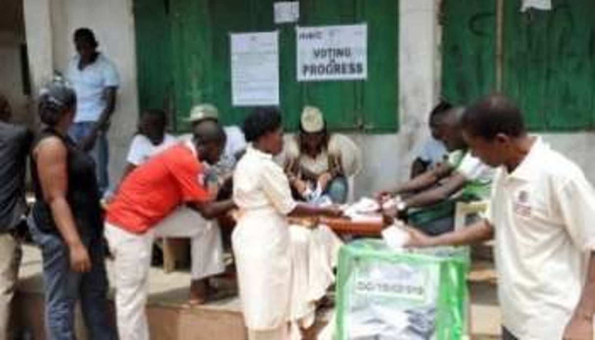 Un bureau de vote à Magboro, dans l’Etat d’Ogun, le 9 avril 2011 au Nigeria. © AFP