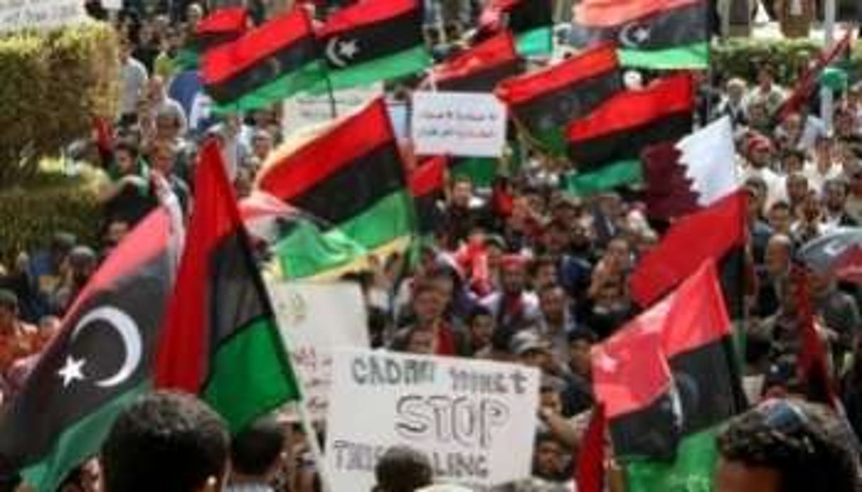 Manifestation le 11 avril 2011 à Benghazi. © AFP