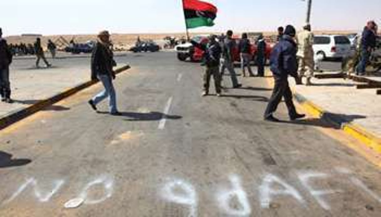 À la frontière entre la Libye et la Tunisie. © AFP