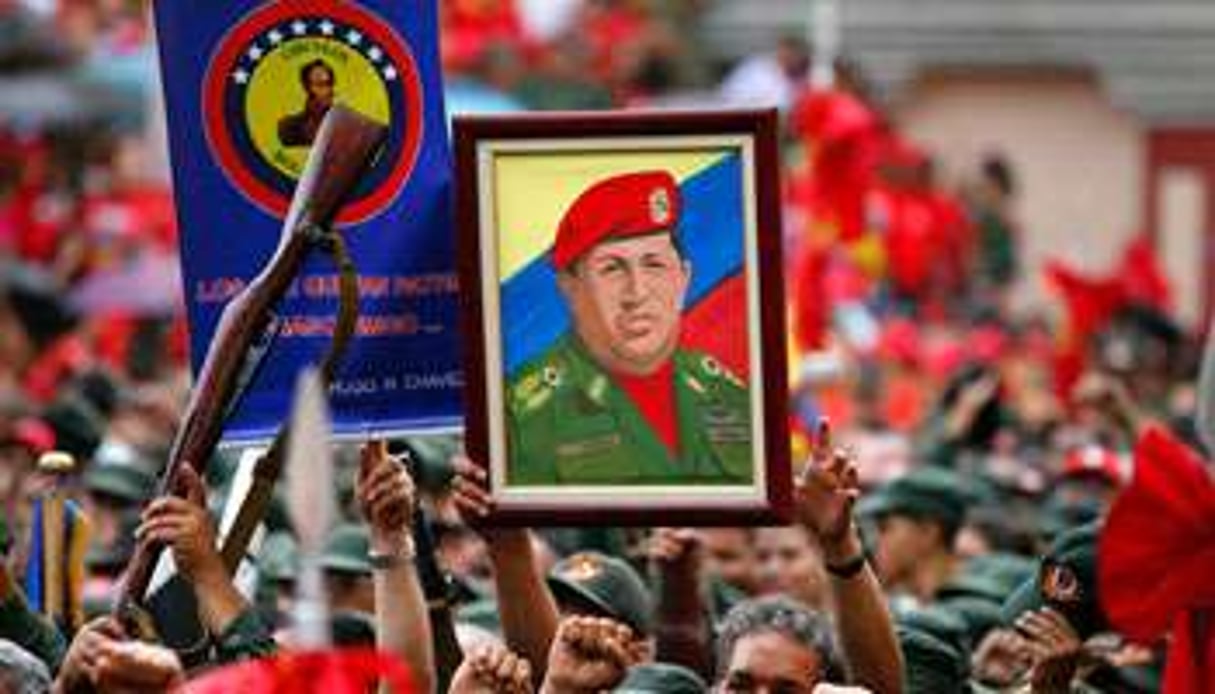 Manifestation de soutien à la révolution bolivarienne, le 13 avril à Caracas. © Jorge Silva/Reuters