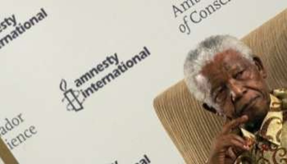 Nelson Mandela, désigné « Ambassadeur de Conscience » par Amnesty International. © Alexander Joe / AFP / Archives