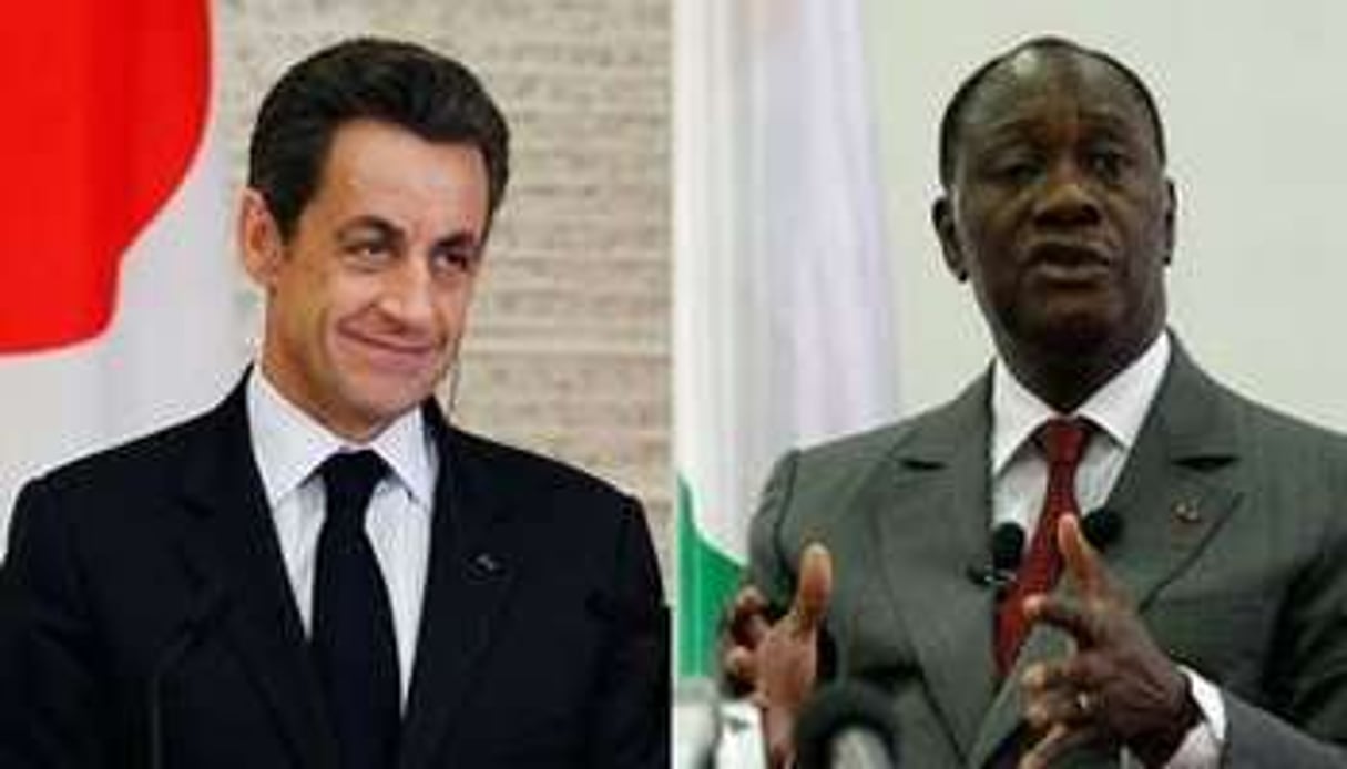 Nicolas Sarkozy et Alassane Ouattara sont amis de longue date. © D.R.