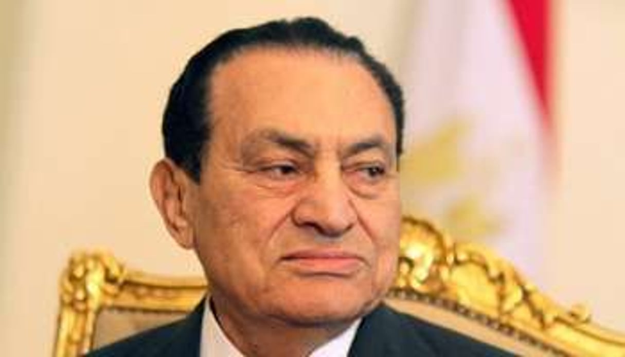L’ancien président égyptien Hosni Moubark, le 8 février 2011 au Caire. © AFP
