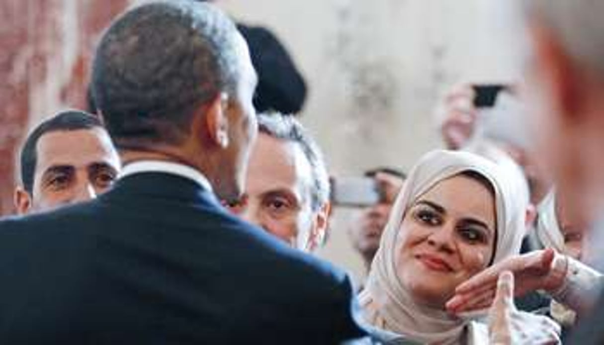 Barack Obama, sortant de la conférence à Washington, le 19 mai. © Reuters