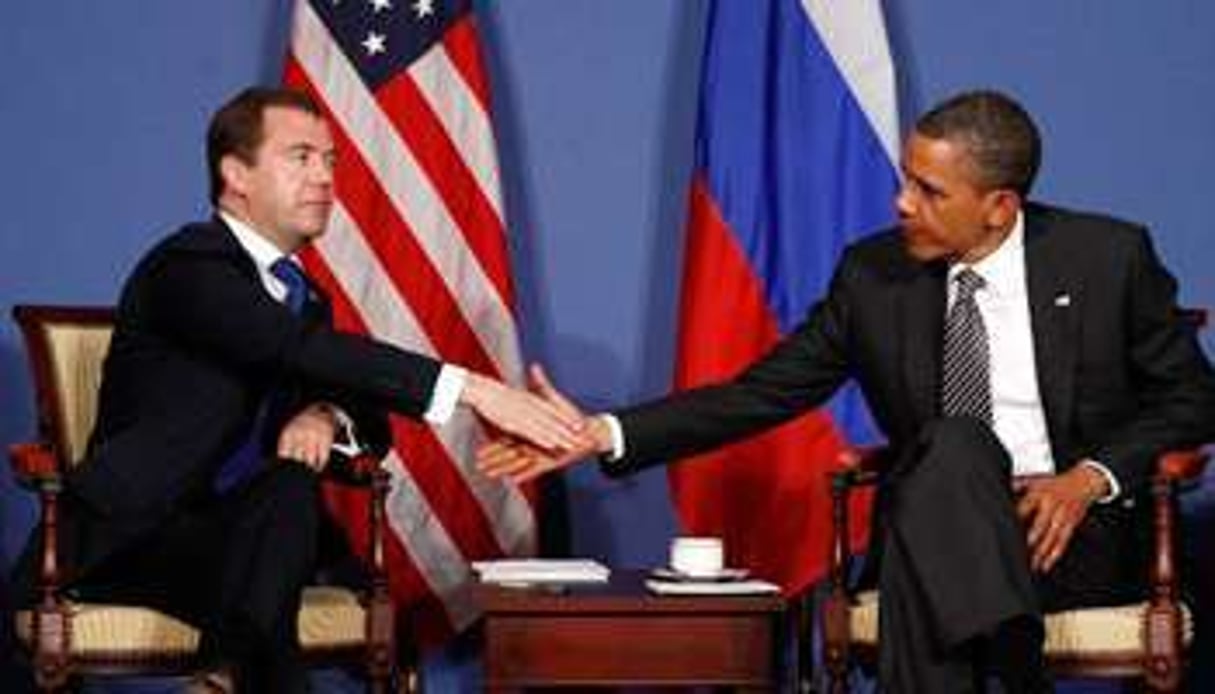 Dmitri Medvedev et Barack Obama, à Deauville. © Reuters