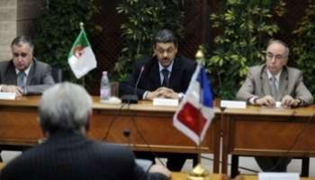 Le ministre des Finances Karim Djoudi lors d’un forum commercial franco-algérien à Alger, le 31 ma © AFP