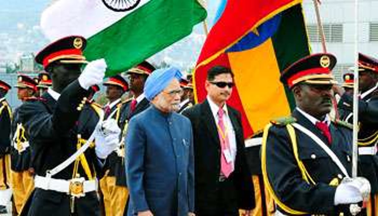 Manmohan Singh, le Premier ministre indien, à Addis-Abeba, le 23 mai. © Asish Maitra/AFP
