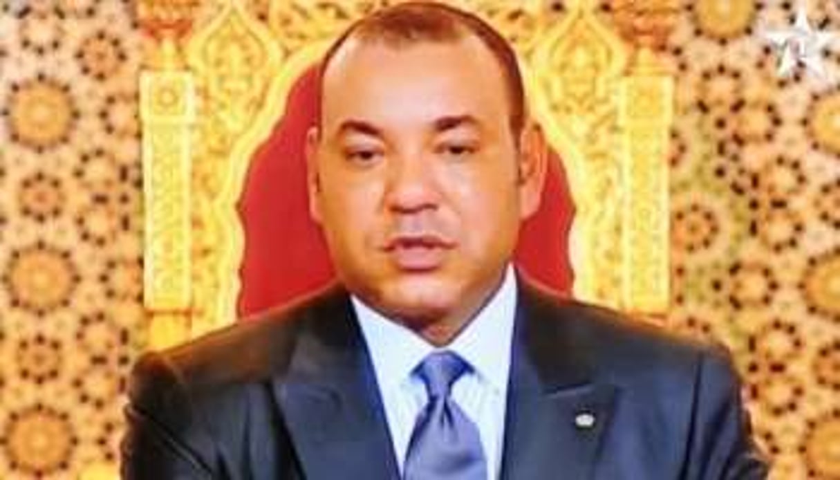 Le roi du Maroc Mohammed VI le 30 juillet 2010 lors d’une allocution télévisée. © AFP