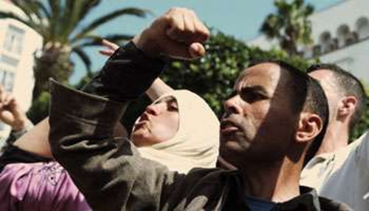 Des manifestants à Rabat (photo d’illustration). © DR