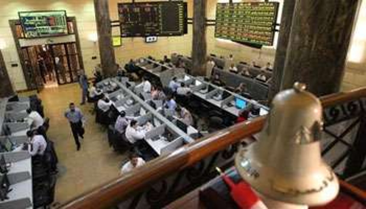 La bourse du Caire en avril 2011. © Khaled Desouki/AFP