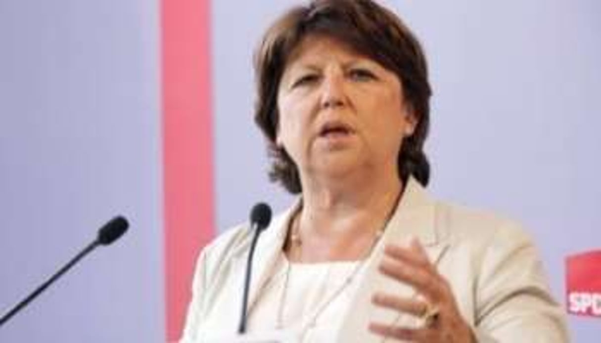 Martine Aubry se lance dans la course aux primaires du PS depuis Lille, le 27 juin 2011. © AFP