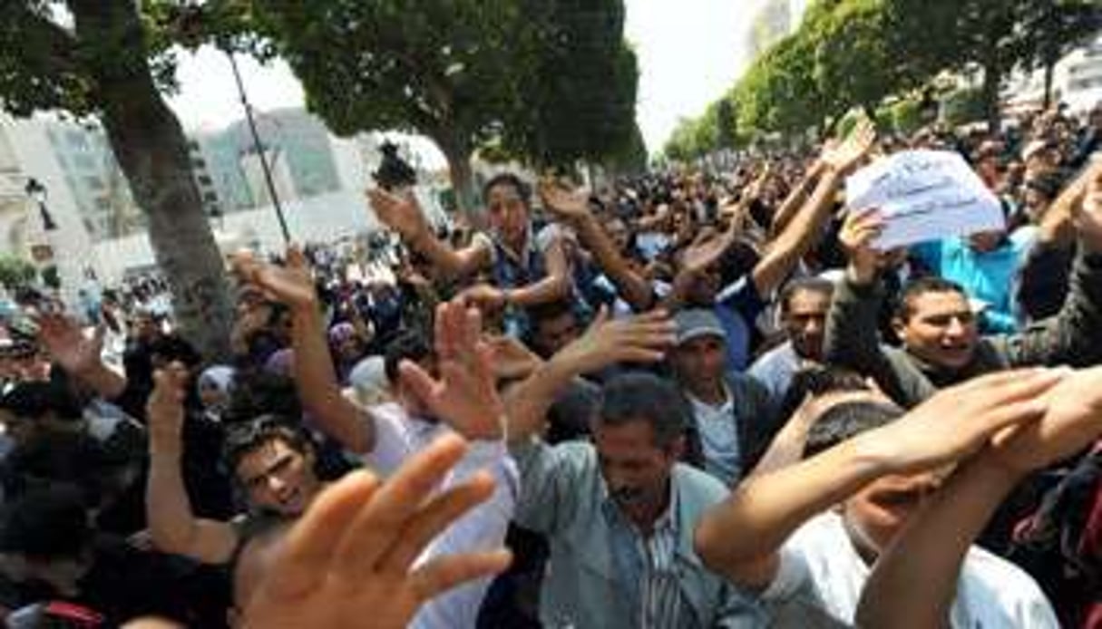 Manifestation à Tunis le 6 mai 2011. © AFP