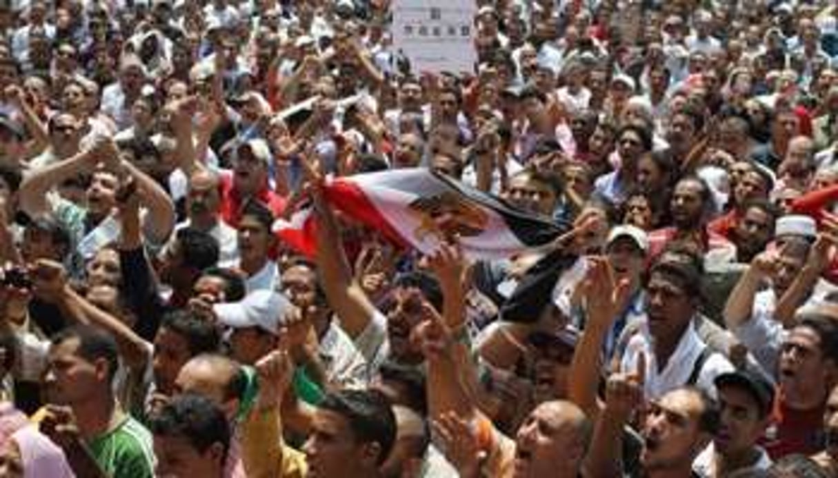 Manifestation pour la démocratie, le 1er juillet 2011 place Tahrir, au Caire. © AFP