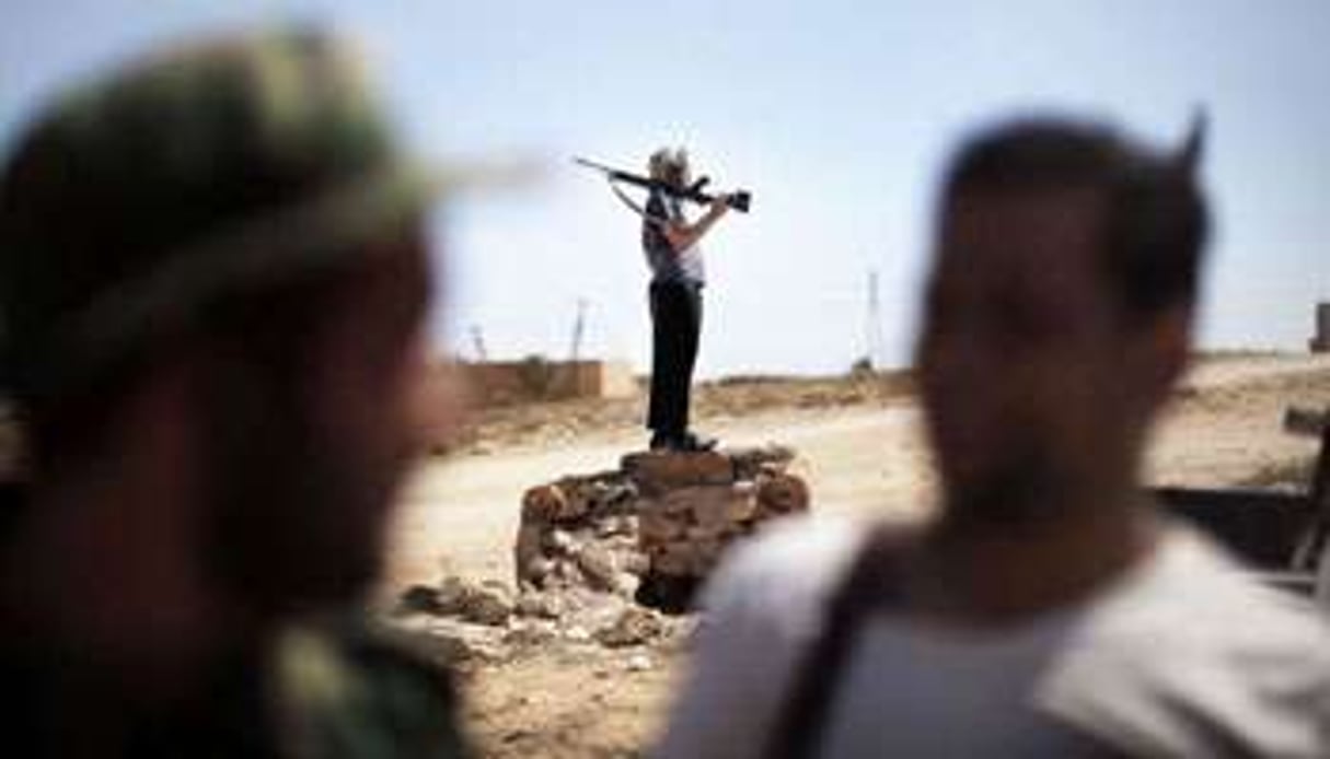 Des rebelles près de Goualich, dans l’ouest de la Libye, le 11 juillet 2011. © AFP
