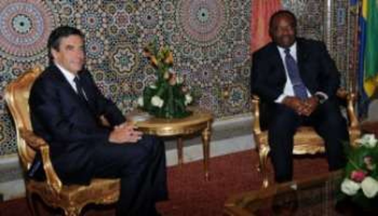 François Fillon avec le président du Gabon Ali Bongo Ondimba à Libreville le 16 juillet 2011. © AFP