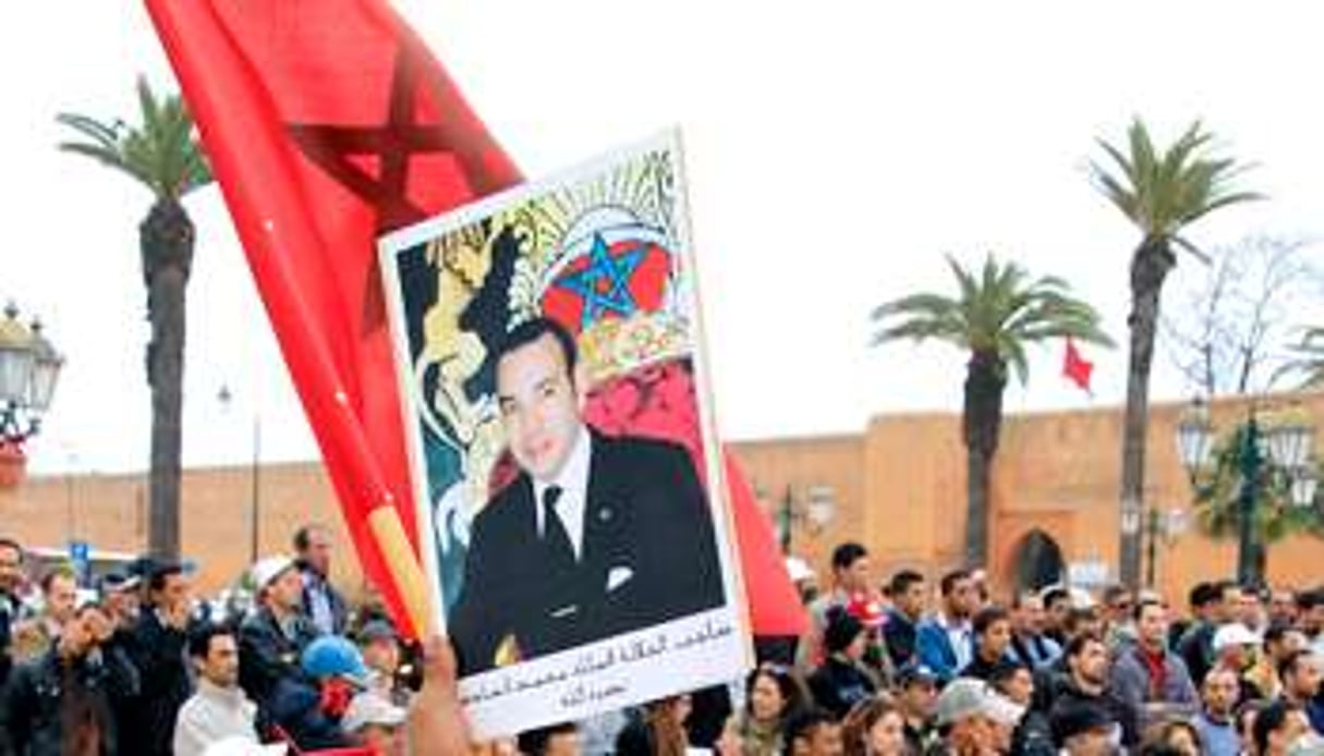 Le mouvement du 20 février, ici à Rabat le 27 février. © Pascal rossignol/Reuters