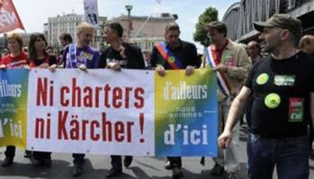 Manifestation à Paris contre la poliitique di’mmigration du gouvernement, le 28 mai 2011.