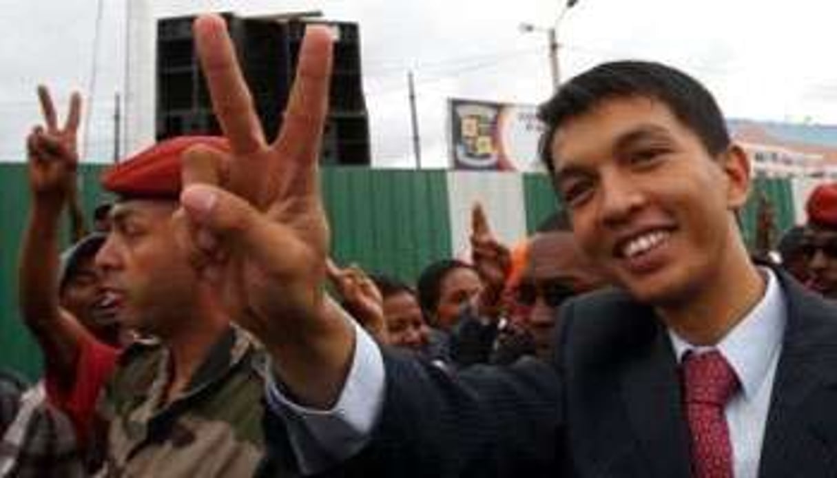 Andry Rajoelina le 17 mars 2009 à Antananarivo. © Alexander Joe/AFP