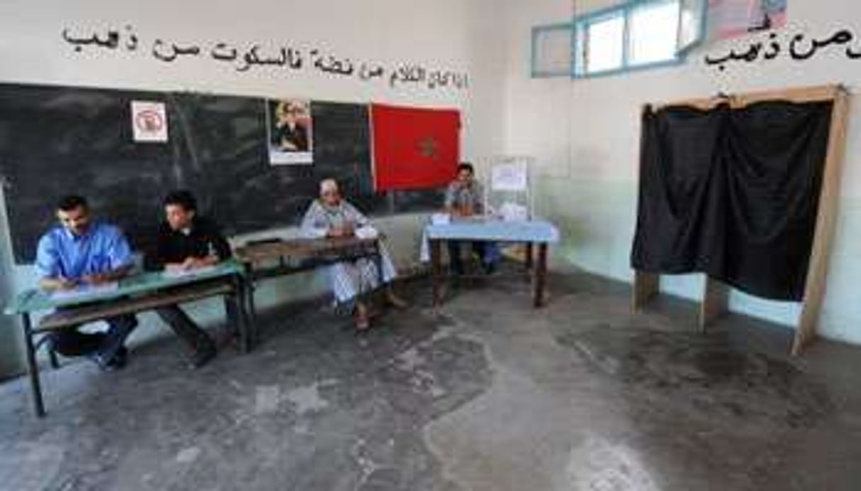 Un bureau de vote à Rabat lors d’élections en juin 2009. © AFP