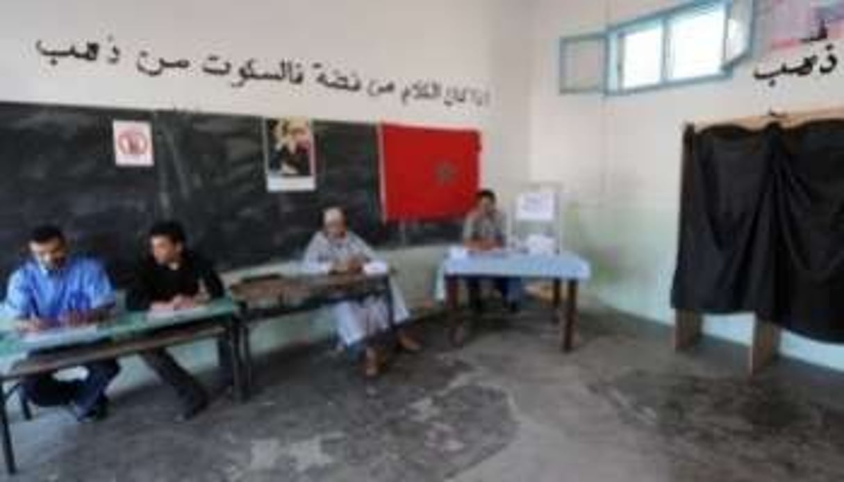 Un bureau de vote à Rabat lors d’élections en juin 2009. © AFP