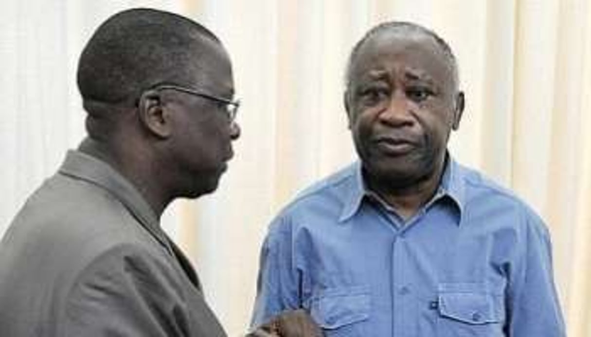 Laurent Gbagbo, le 2 mai dernier, à Korhogo, où il est maintenu au secret depuis son arrestation. © Sia Kambou/AFP