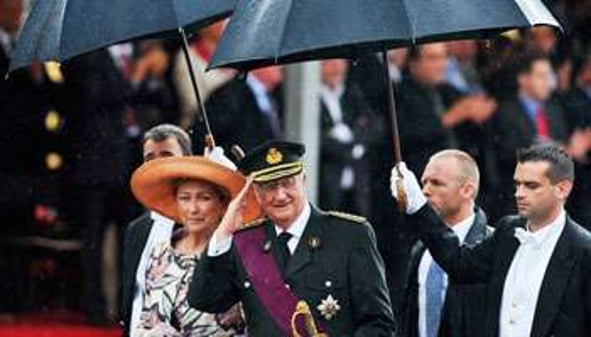 Le roi Albert II et la reine Paola à Bruxelles, le 21 juillet, jour de la fête nationale. © Reuters