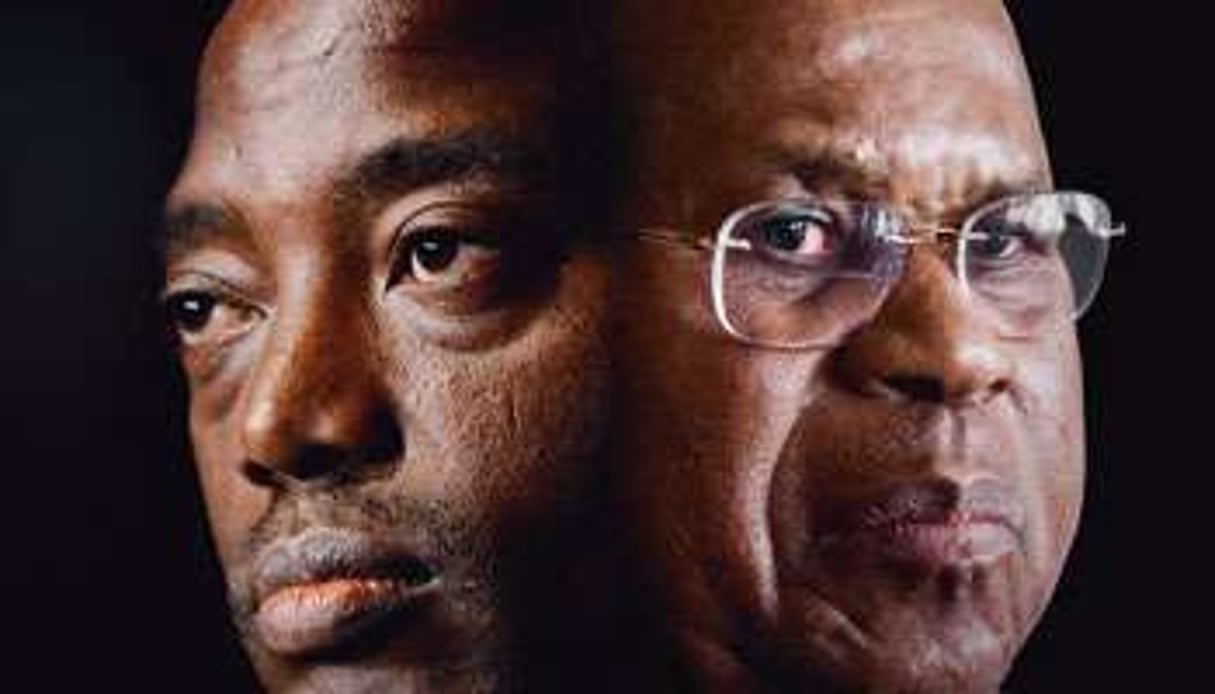 Joseph Kabila et l’opposant Étienne Tshisekedi. © Vincent Fournier pour J.A.