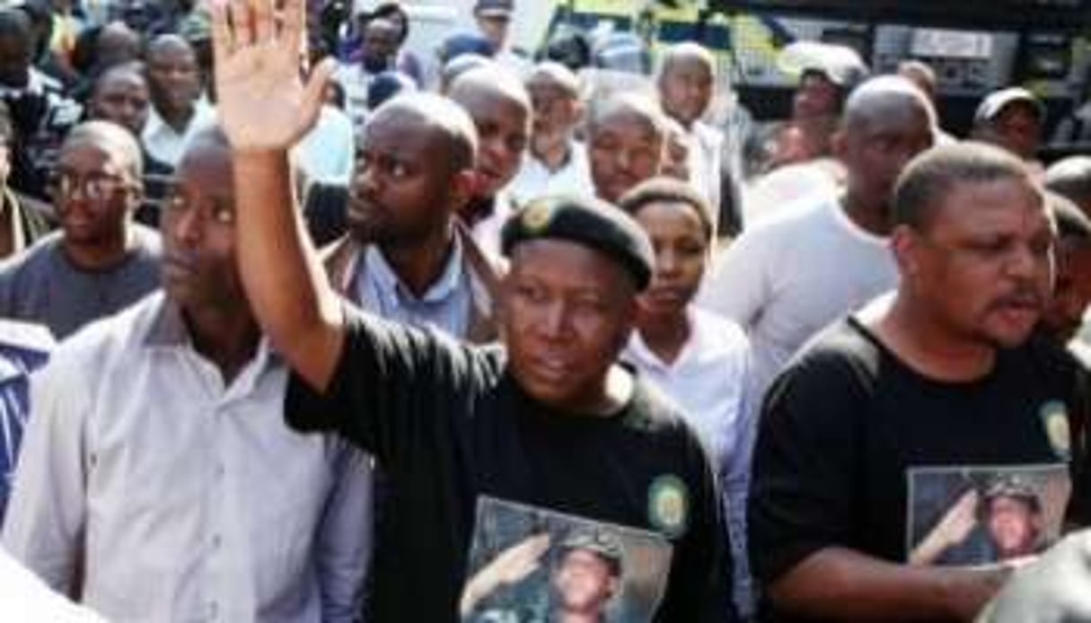Julius Malem,a le 30 août 2011 devant le siège de l’ANC à Johannesburg. © AFP