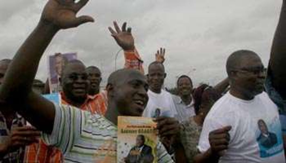Des supporteurs de Laurent Gbagbo, le 4 septembre 2011 à Abidjan. © AFP