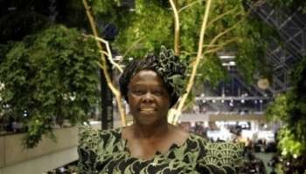 Wangari Maathai, le 15 décembre 2009 au Bella Center, à Copenhague. © AFP