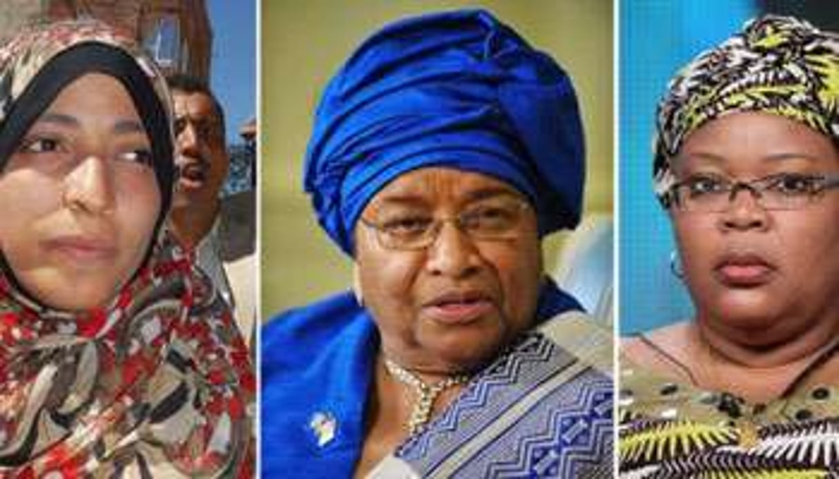 De g à d, Tawakkul Karman, Ellen Johnson Sirleaf et Leymah Gbowee. © AFP