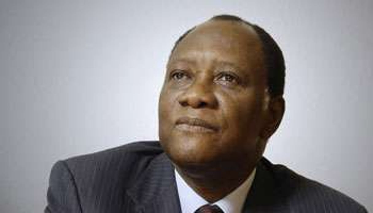 Alassane Dramane Ouattara, le 21 octobre 2008 à Paris. © Vincent Fournier pour J.A.