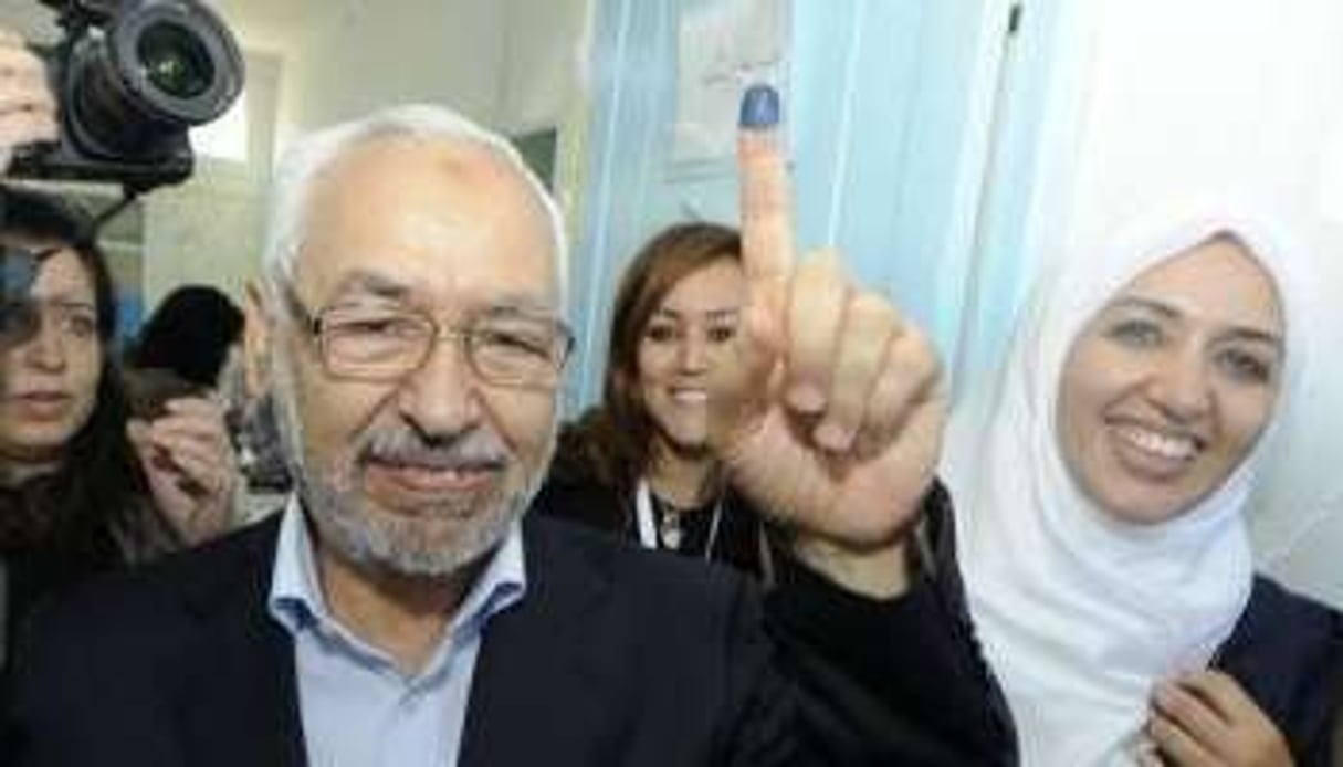 Le leader du parti islamiste Ennahdha, Rached Ghannouchi. © AFP