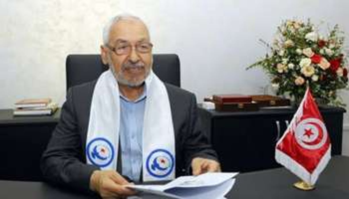 Rached Ghannouchi, le chef du parti islamiste tunisien Ennahdha, le 25 octobre 2011 à Tunis. © AFP
