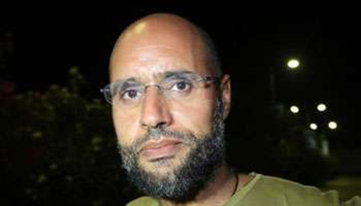 Seïf Al-Islam, fils du défunt colonel Kadhafi, le 23 août 2011 à Tripoli.