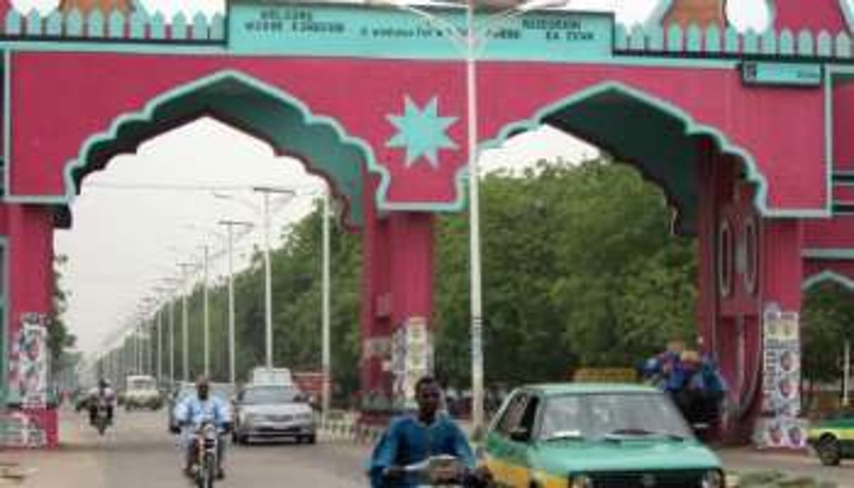 Une porte menant à la ville de Maiduguri, au nord du Nigeria, le 12 janvier 2011. © Aminu Abubakar/AFP