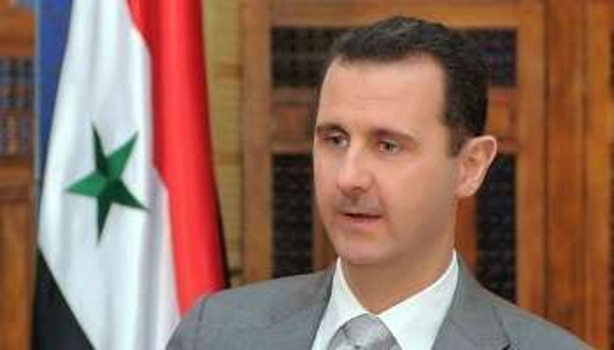 Le président syrien Bachar al-Assad lors d’une émission télévisée à Damas, le 30 octobre 2011. © AFP