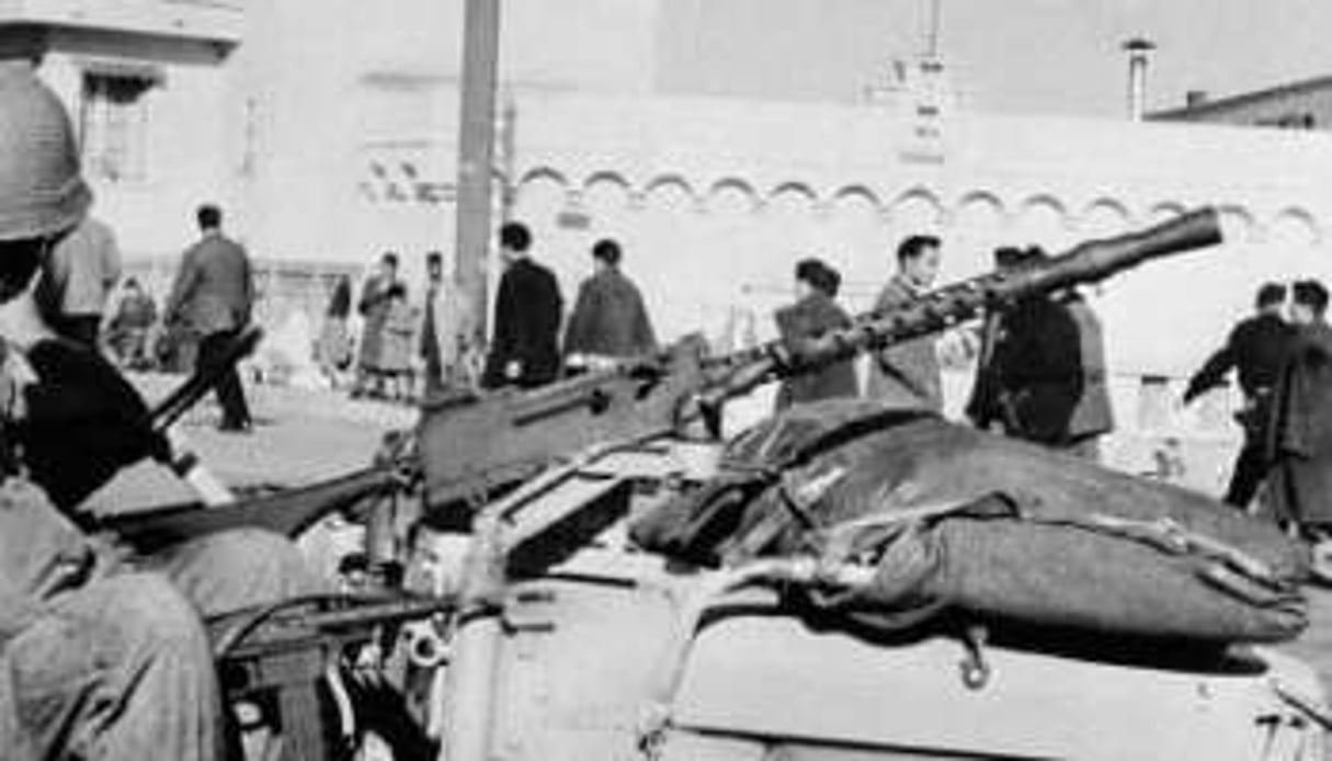 Alger, le 10 janvier 1957, durant la guerre d’Algérie. © AFP