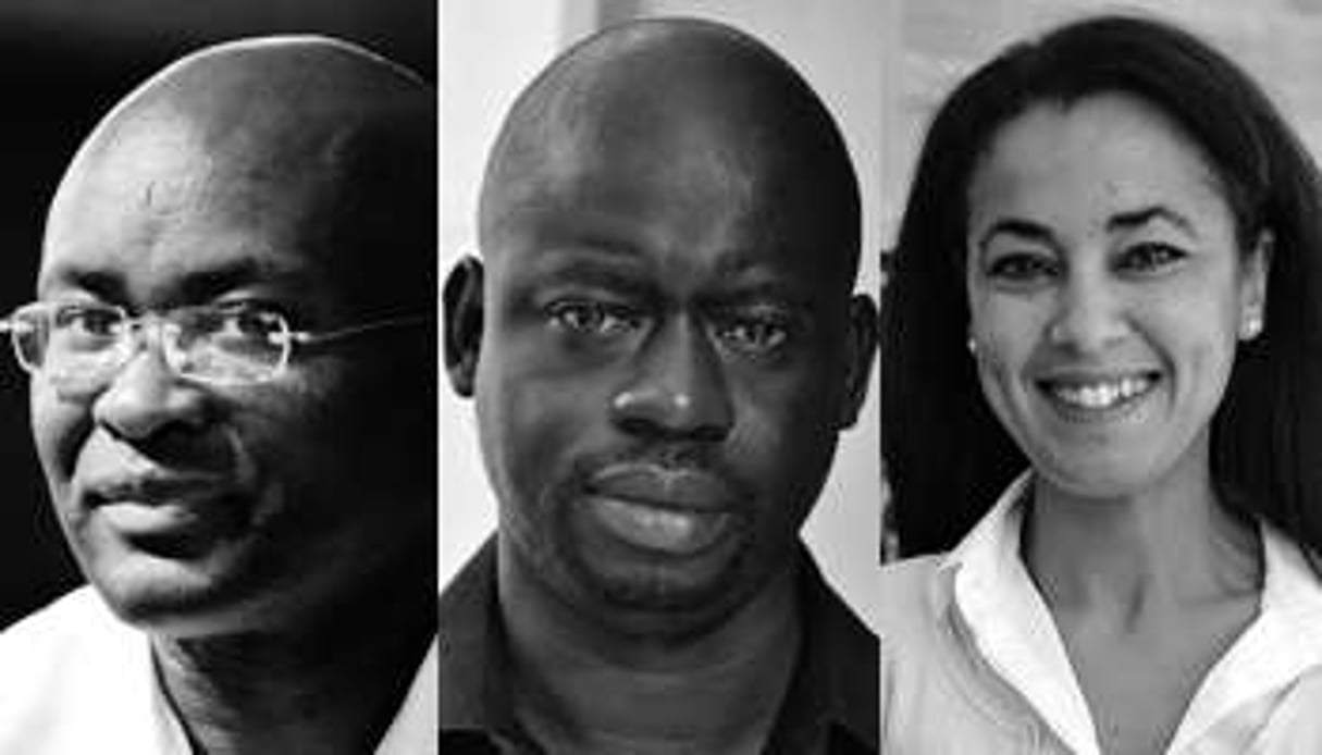 Achille Mbembe, Felwine Sarr et Najat El Mekkaoui de Freuitas. © AFP (à g.) / DR