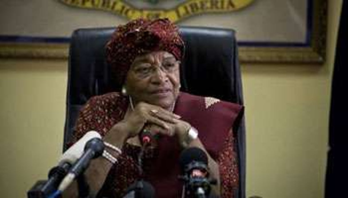 La présidente du Liberia Ellen Johnson Sirleaf, le 10 novembre 2011 à Monrovia. © AFP