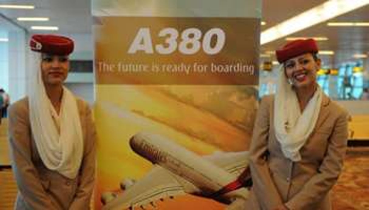 Le transporteur du Golfe a été le premier non-européen à faire voler l’A380 en Afrique. © AFP